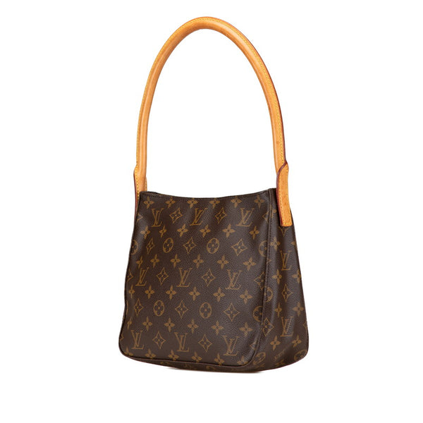ルイ ヴィトン モノグラム ルーピングMM ショルダーバッグ M51146 ブラウン PVC レザー レディース LOUIS VUITTON 【中古】