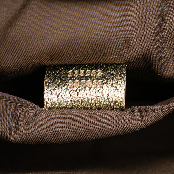 グッチ GGキャンバス チェーン ショルダーバッグ 135962 ベージュ ゴールド キャンバス レザー レディース GUCCI 【中古】