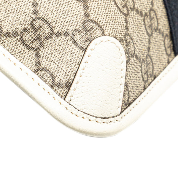 グッチ GGスプリーム シェリーライン ウエストバッグ 674081 ベージュ ホワイト PVC レザー レディース GUCCI 【中古】