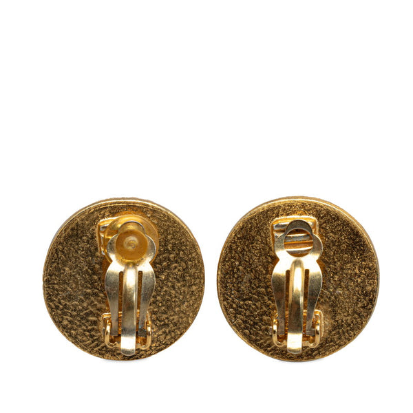 シャネル ココマーク イヤリング ゴールド レッド メッキ レディース CHANEL 【中古】