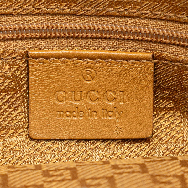 グッチ バンブー ワンショルダーバッグ ハンドバッグ 001 4062 オレンジ ブラウン スウェード レザー レディース GUCCI 【中古】