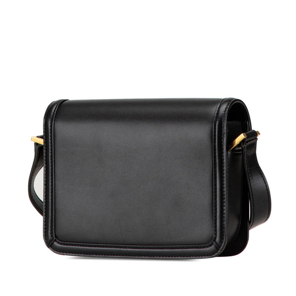 サンローラン ソルフェリーノ スモール サッチェル 斜め掛け ショルダーバッグ 634306 ブラック レザー レディース SAINT LAURENT 【中古】