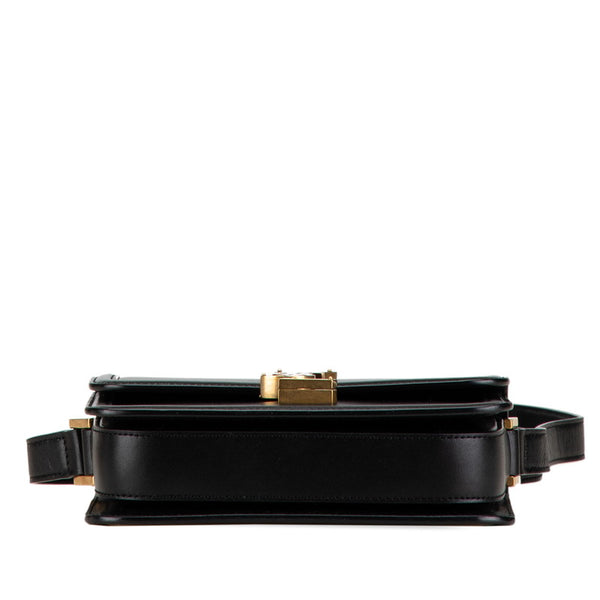 サンローラン ソルフェリーノ スモール サッチェル 斜め掛け ショルダーバッグ 634306 ブラック レザー レディース SAINT LAURENT 【中古】