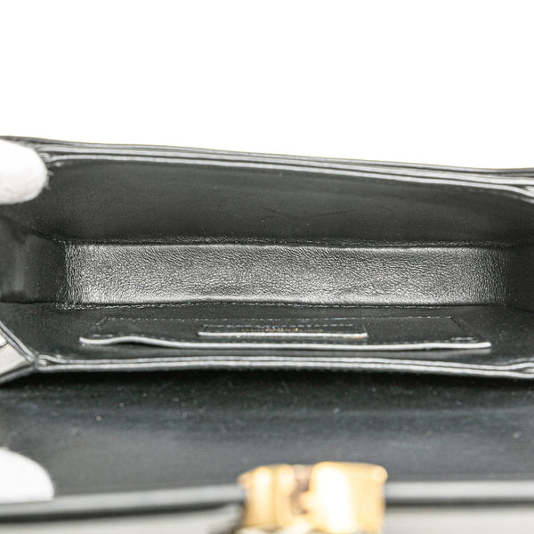 サンローラン ソルフェリーノ スモール サッチェル 斜め掛け ショルダーバッグ 634306 ブラック レザー レディース SAINT LAURENT 【中古】