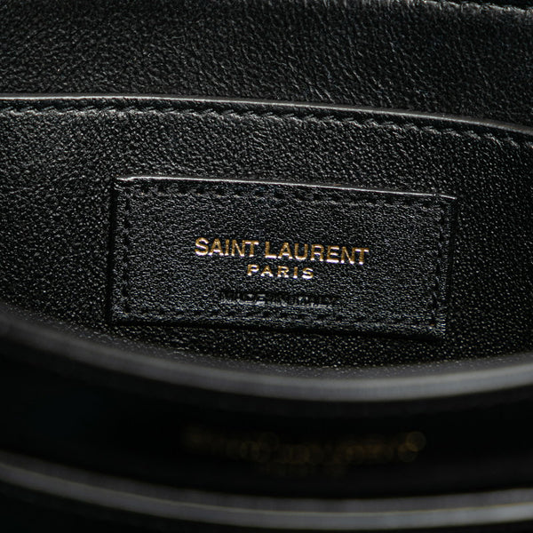 サンローラン ソルフェリーノ スモール サッチェル 斜め掛け ショルダーバッグ 634306 ブラック レザー レディース SAINT LAURENT 【中古】