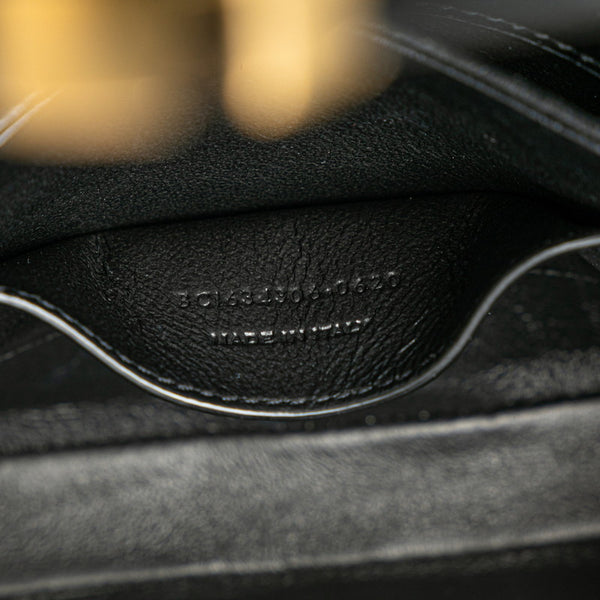サンローラン ソルフェリーノ スモール サッチェル 斜め掛け ショルダーバッグ 634306 ブラック レザー レディース SAINT LAURENT 【中古】