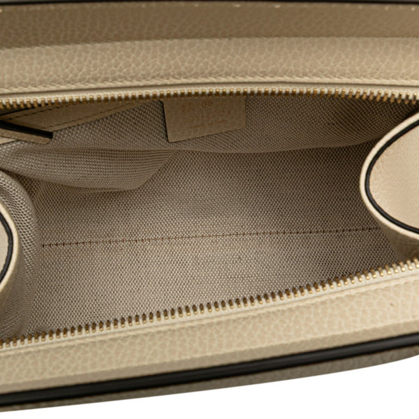 グッチ ソーホー ハンドバッグ ショルダーバッグ 2WAY 607722 アイボリー ベージュ レザー レディース GUCCI 【中古】