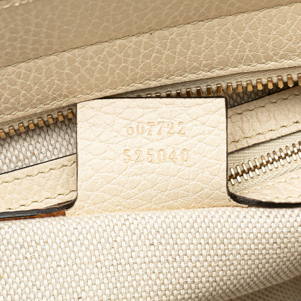 グッチ ソーホー ハンドバッグ ショルダーバッグ 2WAY 607722 アイボリー ベージュ レザー レディース GUCCI 【中古】