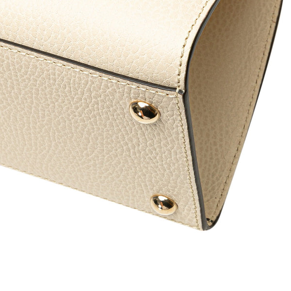 グッチ ソーホー ハンドバッグ ショルダーバッグ 2WAY 607722 アイボリー ベージュ レザー レディース GUCCI 【中古】