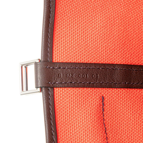 エルメス ピコタンロック カーゴPM ハンドバッグ ローズテキサス ルージュセリエ レッド スイフト トワルゴエラン レディース HERMES 【中古】