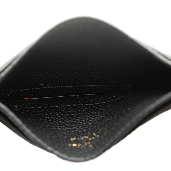 ルイ ヴィトン モノグラム アンプラント ポルト カルト LV チャーム カードケース パスケース 名刺入れ M82132 ブラック レザー レディース LOUIS VUITTON 【中古】