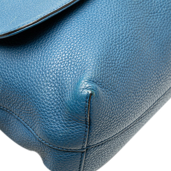 グッチ インターロッキングG 斜め掛け ショルダーバッグ 322056 ブルー レザー レディース GUCCI 【中古】