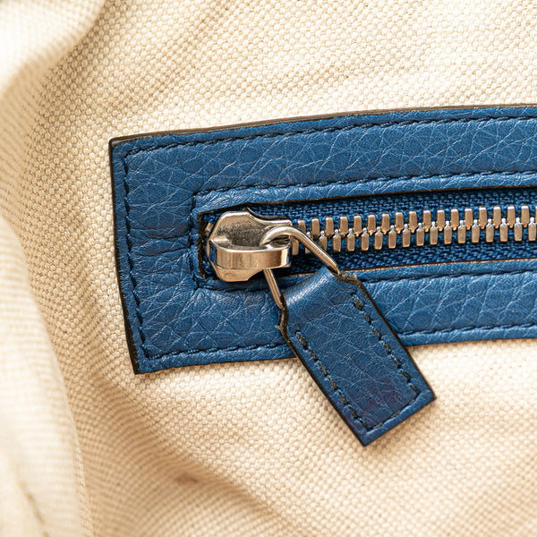 グッチ インターロッキングG 斜め掛け ショルダーバッグ 322056 ブルー レザー レディース GUCCI 【中古】