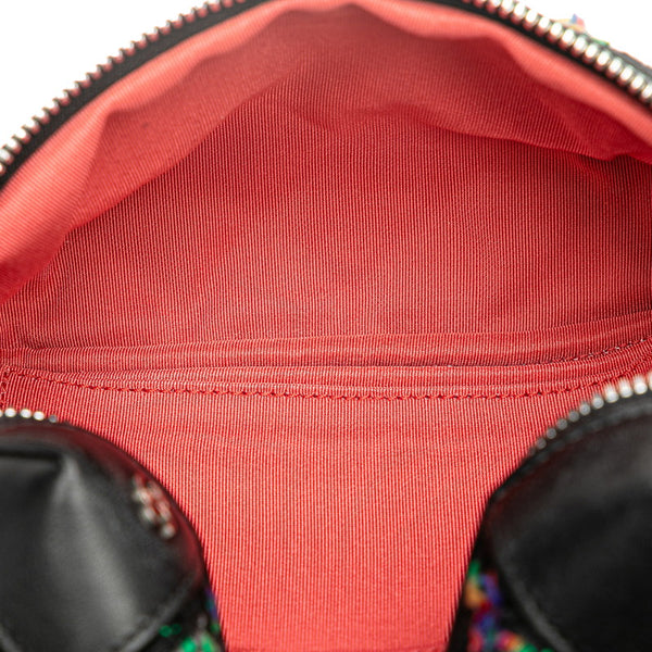 シャネル ココマーク ウエストバッグ ボディバッグ ブラック グリーン マルチカラー ツイード レザー レディース CHANEL 【中古】