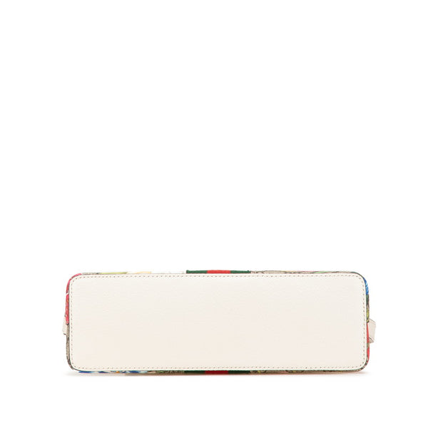 グッチ オフィディア シェリーライン フローラ 斜め掛け ショルダーバッグ 499621 ベージュ マルチカラー PVC レザー レディース GUCCI 【中古】