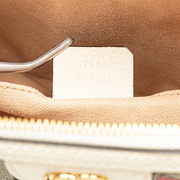 グッチ オフィディア シェリーライン フローラ 斜め掛け ショルダーバッグ 499621 ベージュ マルチカラー PVC レザー レディース GUCCI 【中古】