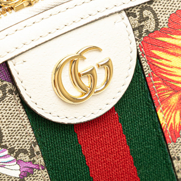 グッチ オフィディア シェリーライン フローラ 斜め掛け ショルダーバッグ 499621 ベージュ マルチカラー PVC レザー レディース GUCCI 【中古】