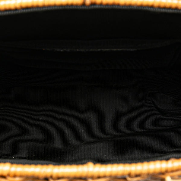 サルヴァトーレフェラガモ ガンチーニ ハンドバッグ バケットバッグ ベージュ ラフィア レディース Salvatore Ferragamo 【中古】