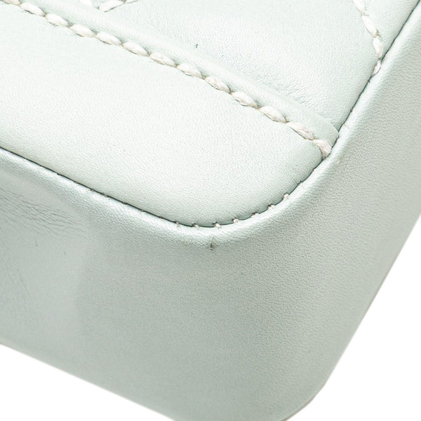 シャネル ココマーク ワイルドステッチ ハンドバッグ ライトブルー ラムスキン レディース CHANEL 【中古】