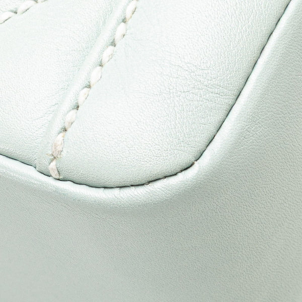 シャネル ココマーク ワイルドステッチ ハンドバッグ ライトブルー ラムスキン レディース CHANEL 【中古】