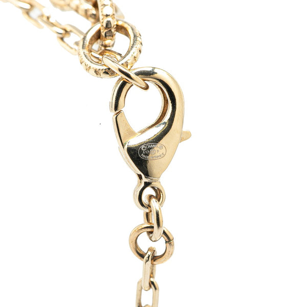 シャネル I LOVE COCO ココマーク ネックレス ゴールド メッキ フェイクパール レディース CHANEL 【中古】