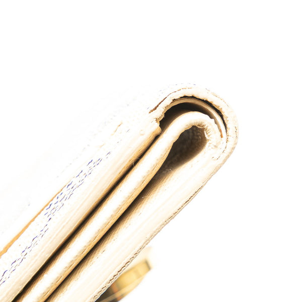 ルイ ヴィトン ダミエ アズール ポルト フォイユ コアラ 三つ折り財布 N60013 ホワイト PVC レディース LOUIS VUITTON 【中古】