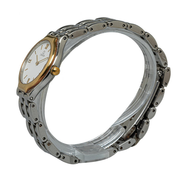 オメガ デビル 腕時計 4360.23 クオーツ ホワイト文字盤 ステンレススチール レディース OMEGA 【中古】