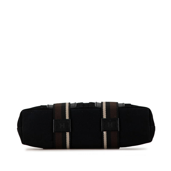 エルメス トロカホリゾンタルPM トートバッグ ブラック ブラウン キャンバス レディース HERMES 【中古】