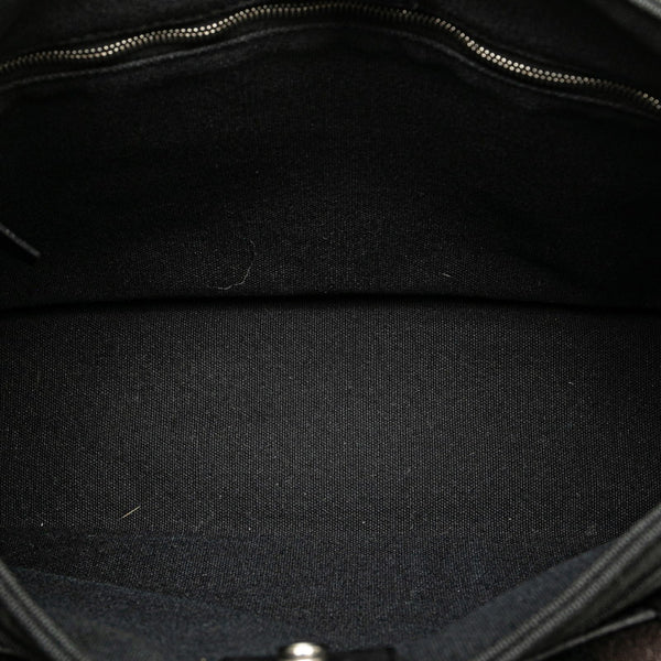 エルメス トロカホリゾンタルPM トートバッグ ブラック ブラウン キャンバス レディース HERMES 【中古】