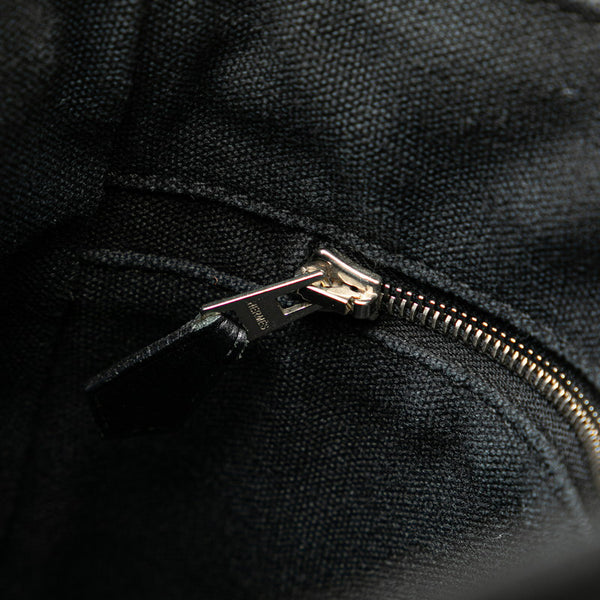 エルメス トロカホリゾンタルPM トートバッグ ブラック ブラウン キャンバス レディース HERMES 【中古】