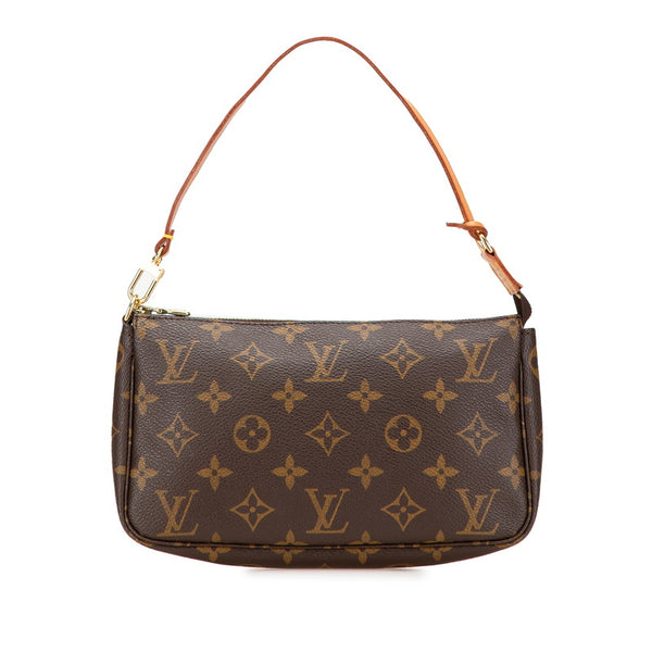ルイ ヴィトン モノグラム ポシェット アクセソワール アクセサリーポーチ M51980 ブラウン PVC レザー レディース LOUIS VUITTON 【中古】