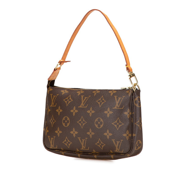 ルイ ヴィトン モノグラム ポシェット アクセソワール アクセサリーポーチ M51980 ブラウン PVC レザー レディース LOUIS VUITTON 【中古】