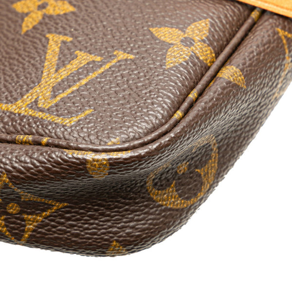 ルイ ヴィトン モノグラム ポシェット アクセソワール アクセサリーポーチ M51980 ブラウン PVC レザー レディース LOUIS VUITTON 【中古】