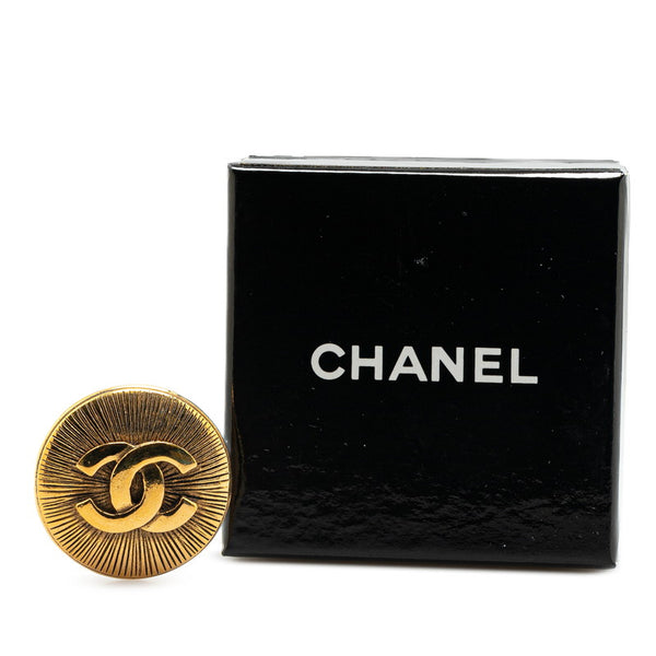 シャネル ココマーク ラウンド ブローチ ゴールド メッキ レディース CHANEL 【中古】