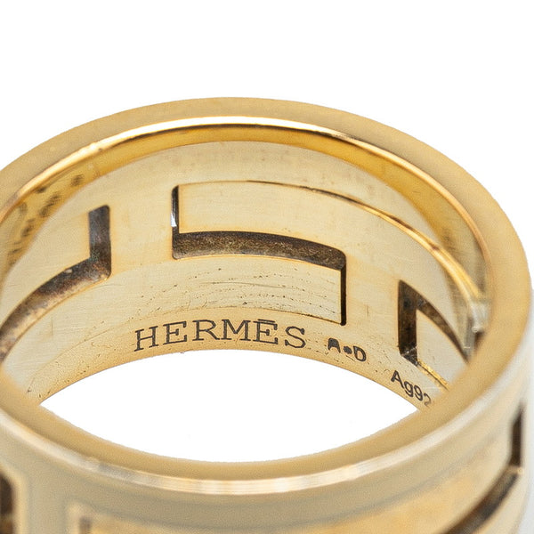エルメス ムーブアッシュ H リング 指輪 #49 SV925 シルバー レディース HERMES 【中古】