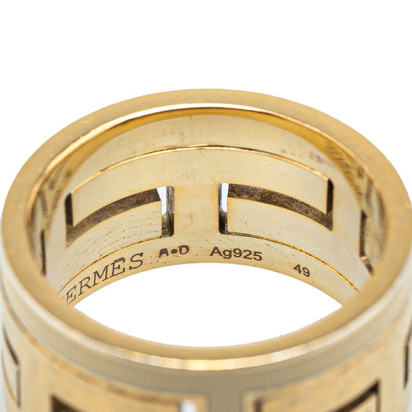 エルメス ムーブアッシュ H リング 指輪 #49 SV925 シルバー レディース HERMES 【中古】