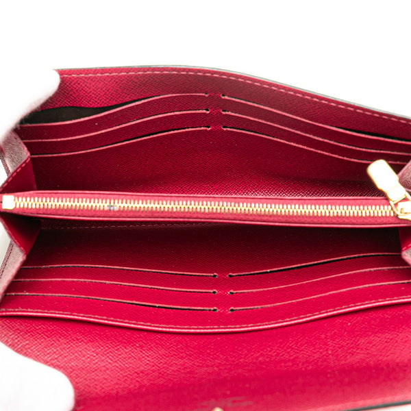 ルイ ヴィトン モノグラム ポルトフォイユ サラ 長財布 M62234 ブラウン フューシャ PVC レザー レディース LOUIS VUITTON 【中古】