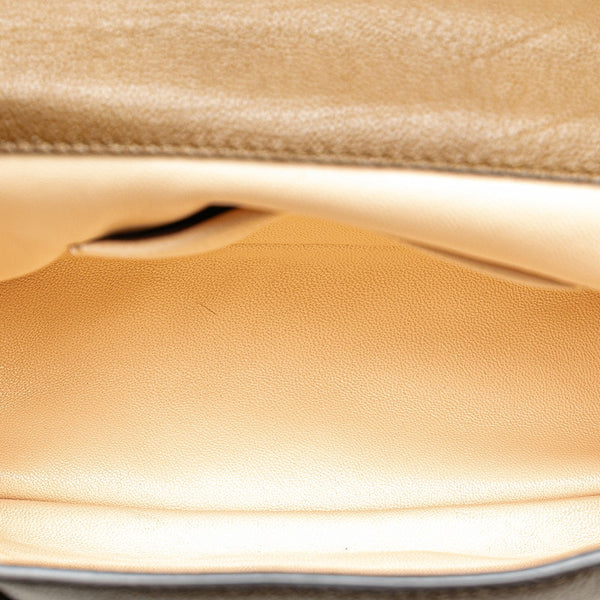 クロエ エルシー 斜め掛け チェーン ショルダーバッグ ブラウン レザー レディース Chloe 【中古】