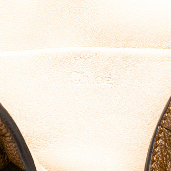 クロエ エルシー 斜め掛け チェーン ショルダーバッグ ブラウン レザー レディース Chloe 【中古】