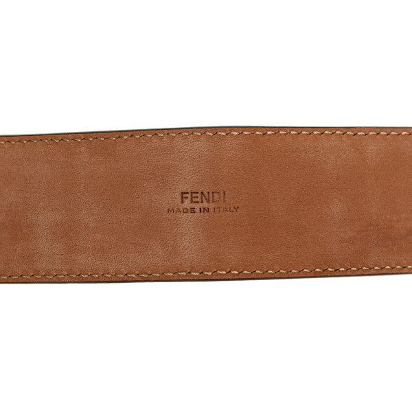 フェンディ ズッカ ベルト 80/32 ブラウン PVC レディース FENDI 【中古】