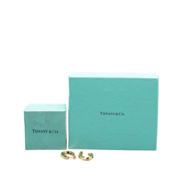 ティファニー ナイフエッジ フープピアス ゴールド K18YG イエローゴールド レディース TIFFANY&Co. 【中古】