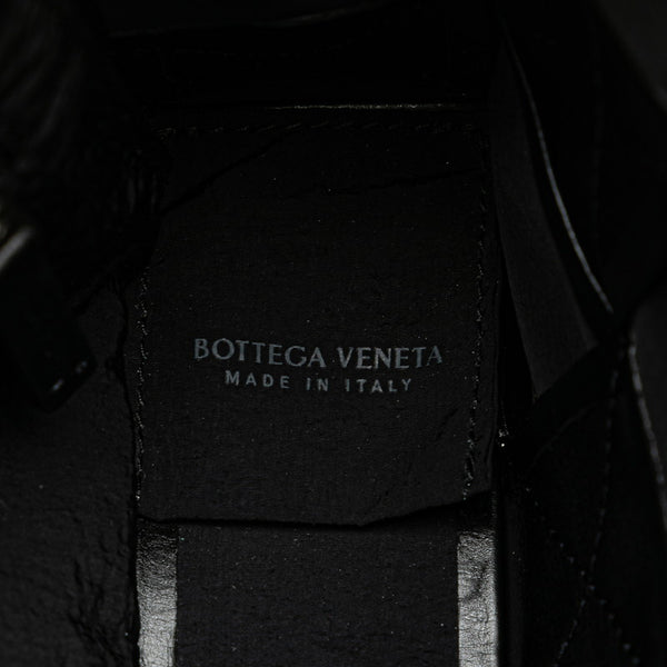 ボッテガヴェネタ イントレチャート ショルダーバッグ ブラック レザー レディース BOTTEGAVENETA 【中古】