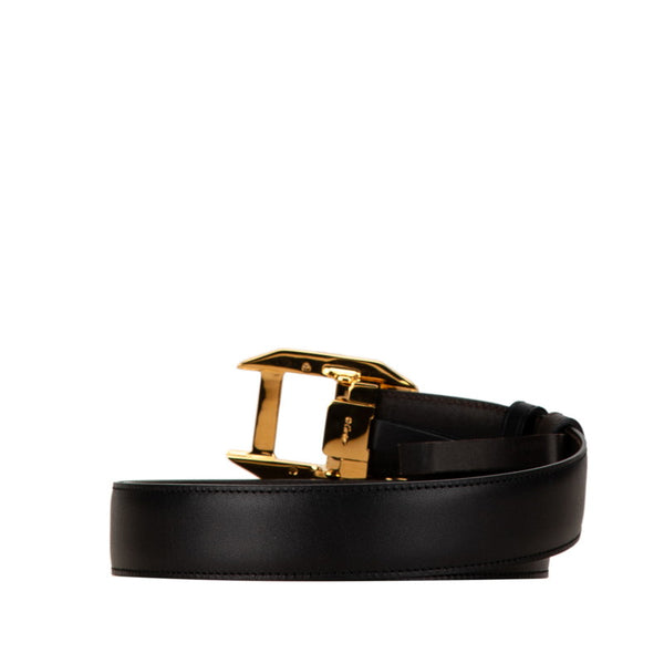 カルティエ サントス ドゥ ベルト ブラック レザー レディース CARTIER 【中古】
