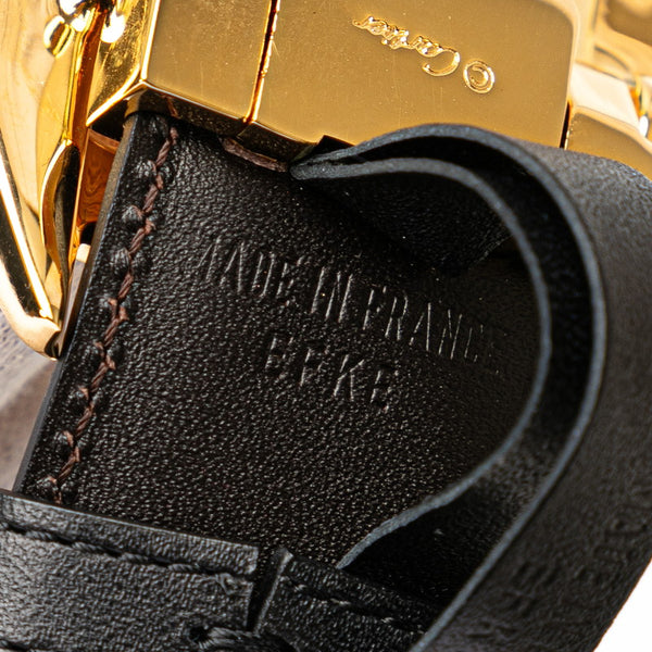 カルティエ サントス ドゥ ベルト ブラック レザー レディース CARTIER 【中古】