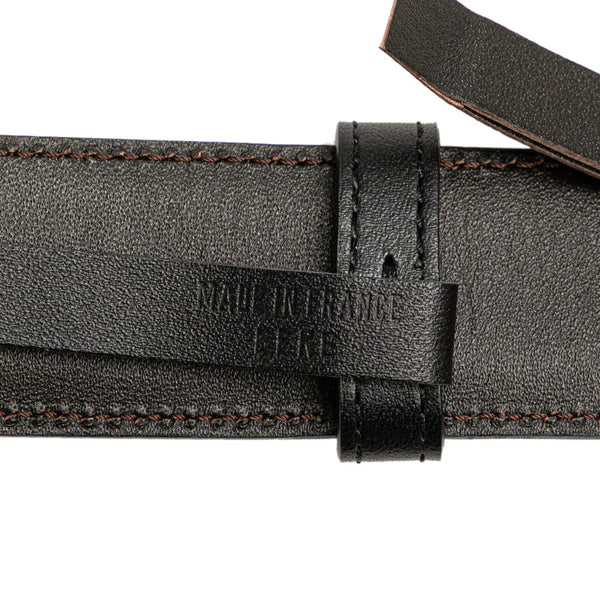 カルティエ サントス ドゥ ベルト ブラック レザー レディース CARTIER 【中古】