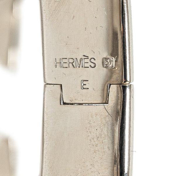エルメス クリッククラックH PM ブレスレット シルバー イエロー メタル レディース HERMES 【中古】