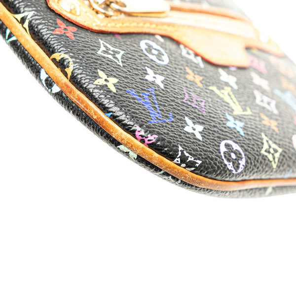 ルイ ヴィトン モノグラム マルチカラー ポシェットMM ポーチ M60031 ノワール ブラック PVC レザー レディース LOUIS VUITTON 【中古】