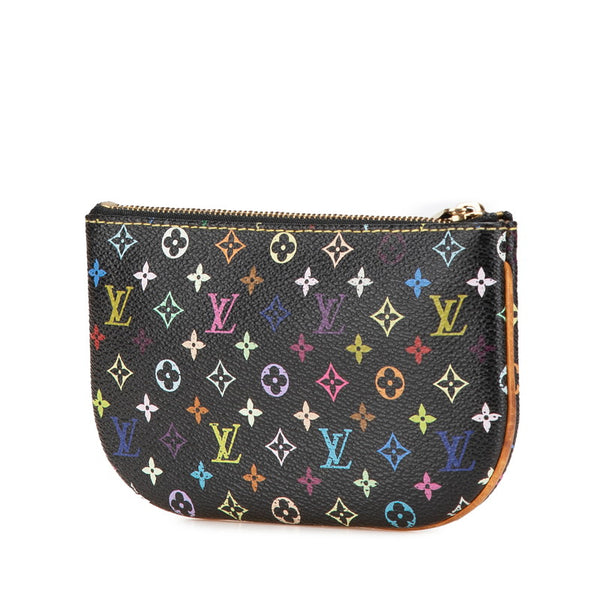ルイ ヴィトン モノグラム マルチカラー ポシェットMM ポーチ M60031 ノワール ブラック PVC レザー レディース LOUIS VUITTON 【中古】