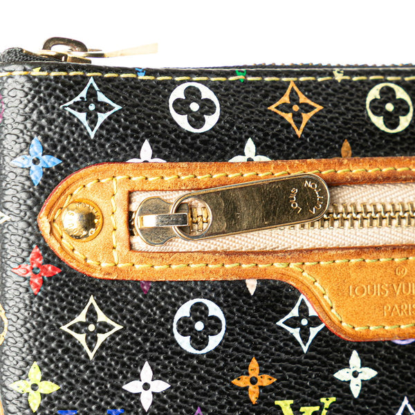 ルイ ヴィトン モノグラム マルチカラー ポシェットMM ポーチ M60031 ノワール ブラック PVC レザー レディース LOUIS VUITTON 【中古】
