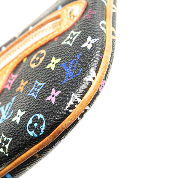 ルイ ヴィトン モノグラム マルチカラー ポシェットMM ポーチ M60031 ノワール ブラック PVC レザー レディース LOUIS VUITTON 【中古】